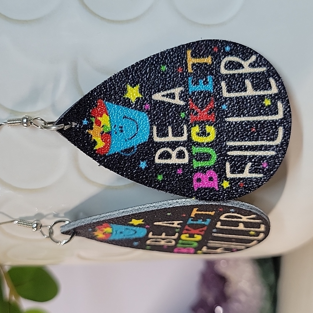 Teacher Life Kindness Drop Earrings - Picture 3 of 4